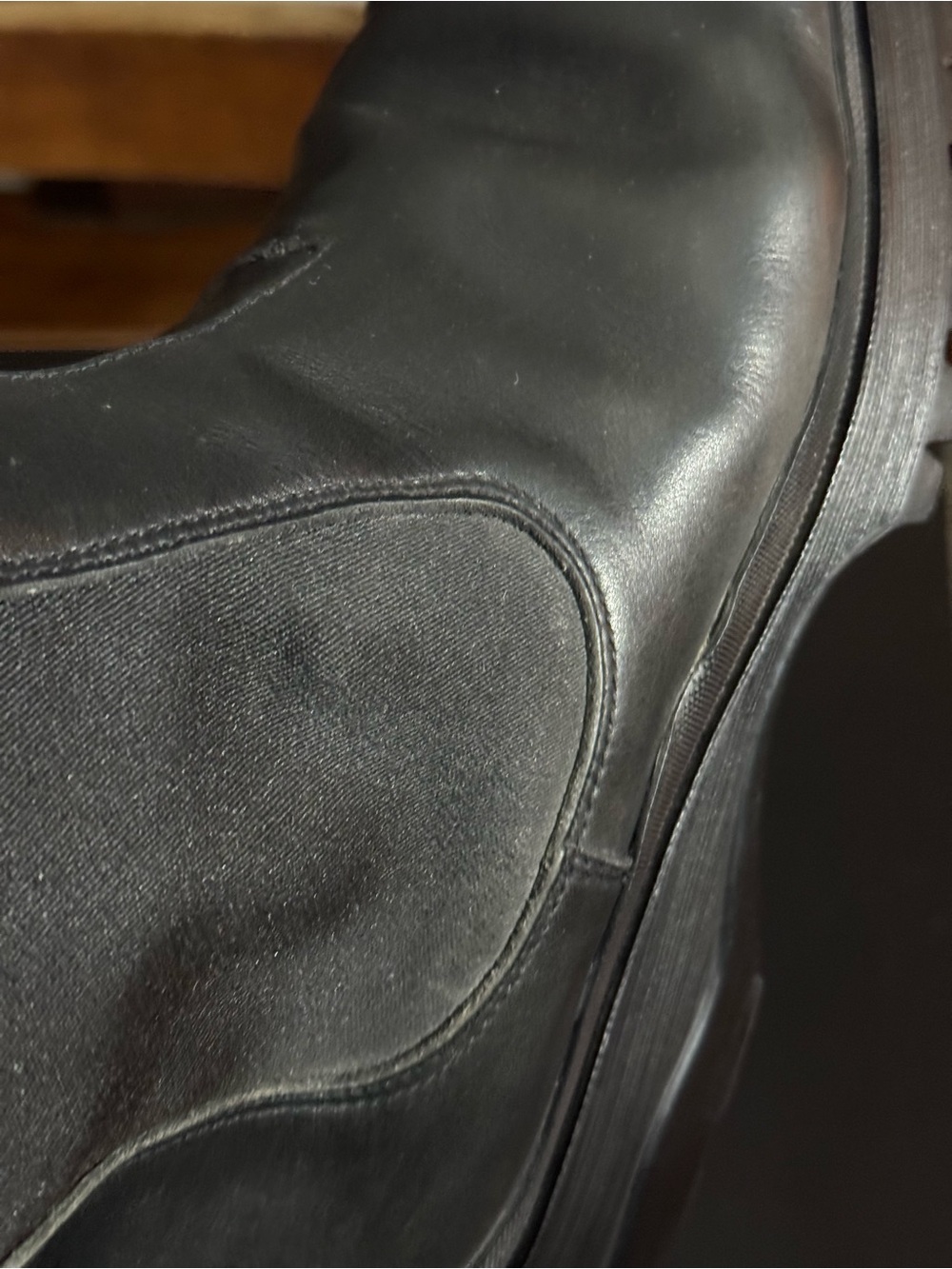 Prada Men’s Size 9 Black Leather Boots, Chelsea, Chunky Lug Sole - Picture 6 of 13